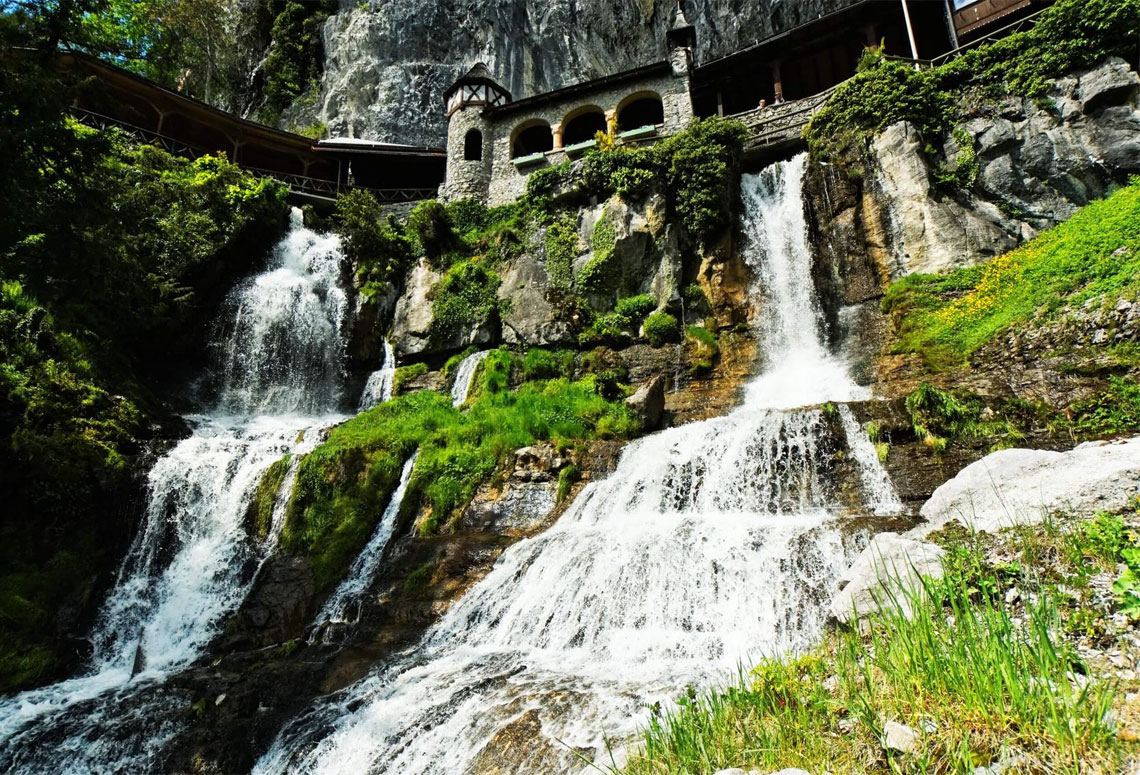Waterfall at St. Beatus Caves