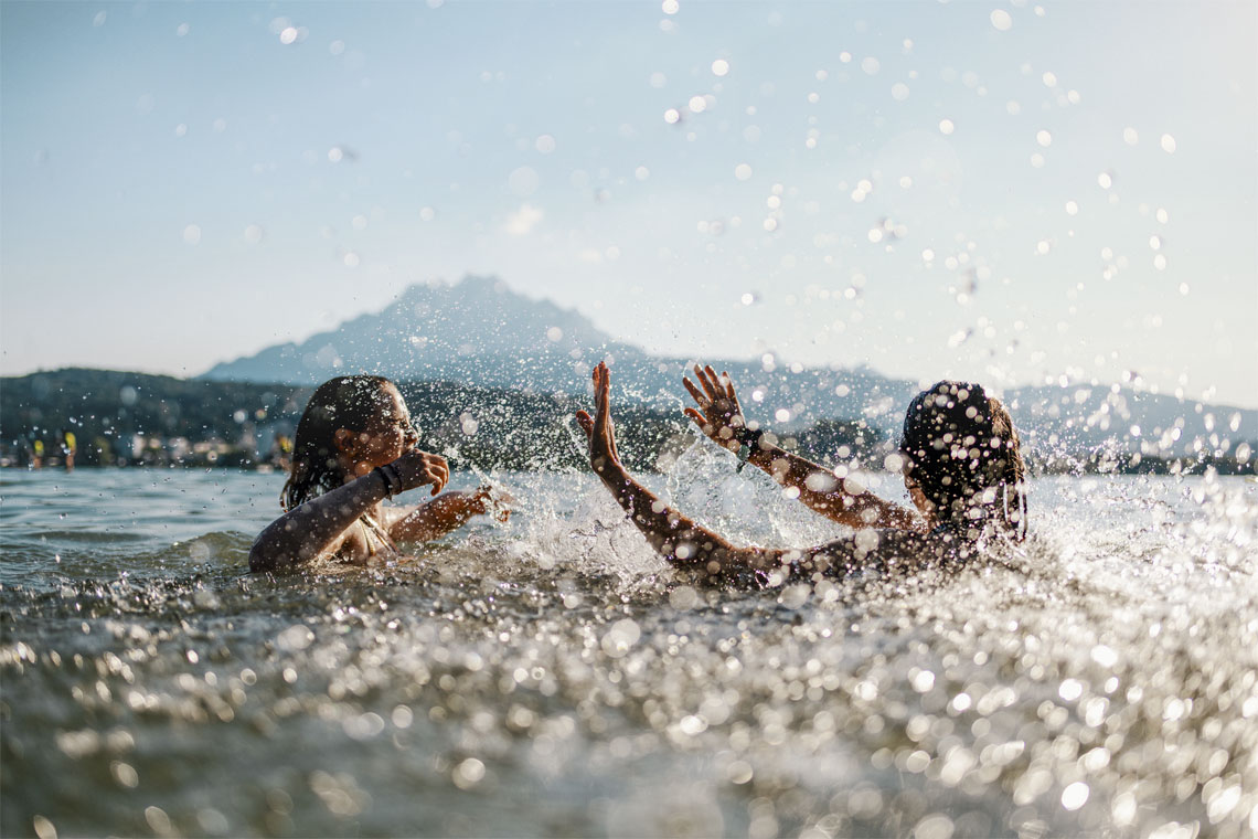 Swimming in Lake Lucerne