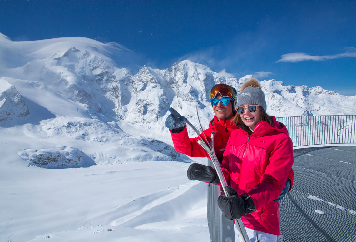 Viewing platform at Diavolezza, above Pontresina