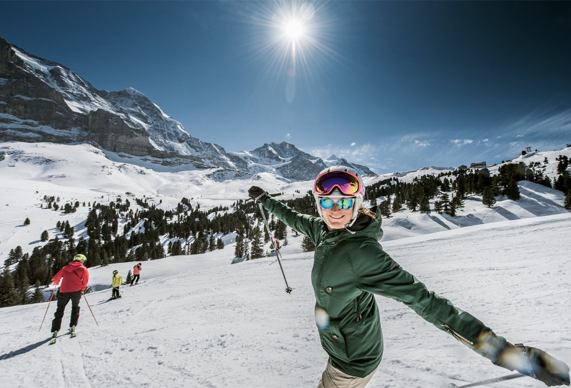 Kleine Scheidegg skiing, Wengen